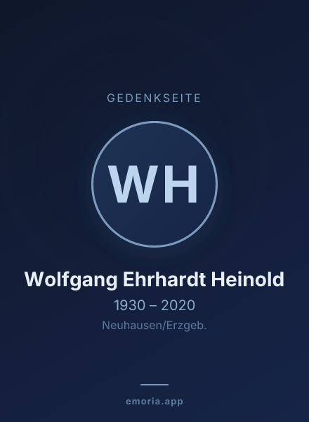 Gedenkportrait von Wolfgang Ehrhardt Heinold