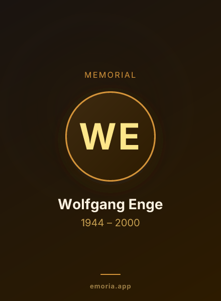 Memorial portrait of Wolfgang Enge