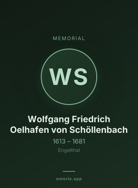 Memorial portrait of Wolfgang Friedrich Oelhafen von Schöllenbach