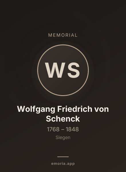 Memorial portrait of Wolfgang Friedrich von Schenck