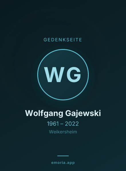 Gedenkportrait von Wolfgang Gajewski