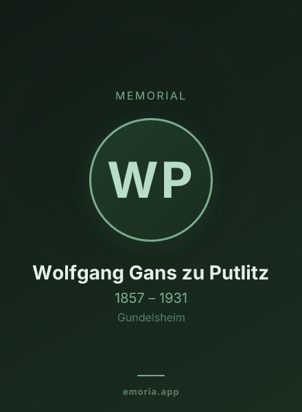 Memorial portrait of Wolfgang Gans zu Putlitz