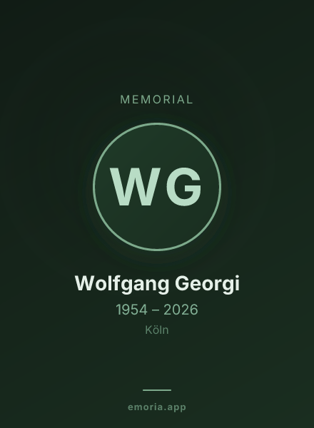 Memorial portrait of Wolfgang Georgi