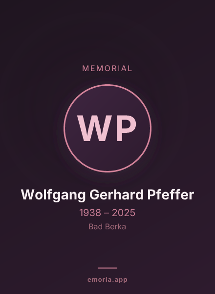 Memorial portrait of Wolfgang Gerhard Pfeffer