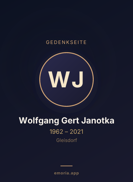 Gedenkportrait von Wolfgang Gert Janotka
