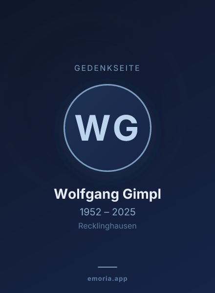 Gedenkportrait von Wolfgang Gimpl