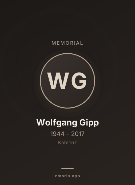 Memorial portrait of Wolfgang Gipp