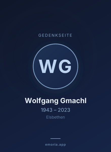 Gedenkportrait von Wolfgang Gmachl