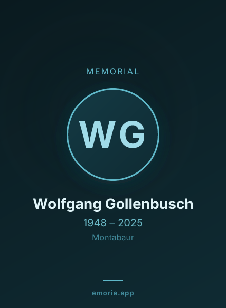 Memorial portrait of Wolfgang Gollenbusch