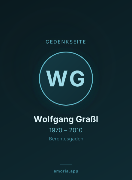 Gedenkportrait von Wolfgang Graßl