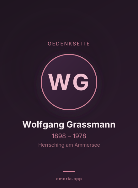 Gedenkportrait von Wolfgang Grassmann