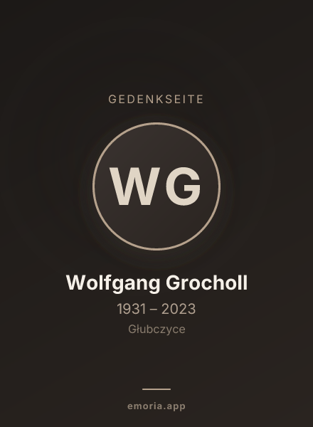 Gedenkportrait von Wolfgang Grocholl