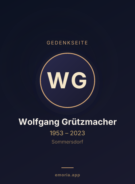 Gedenkportrait von Wolfgang Grützmacher