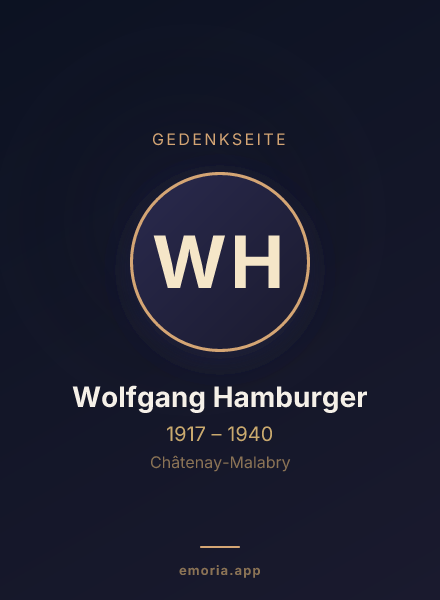 Gedenkportrait von Wolfgang Hamburger