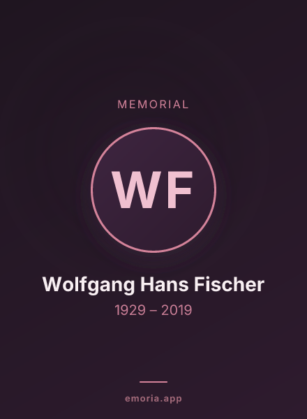 Memorial portrait of Wolfgang Hans Fischer