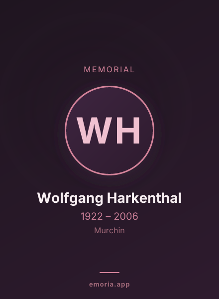 Memorial portrait of Wolfgang Harkenthal
