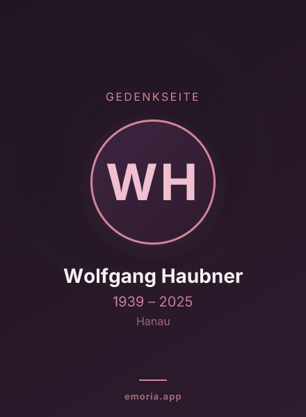 Gedenkportrait von Wolfgang Haubner