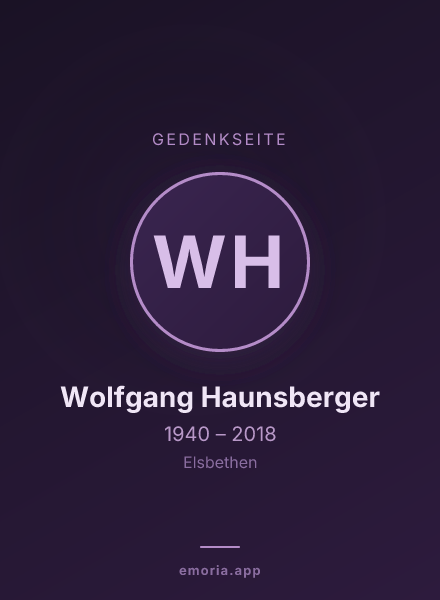 Gedenkportrait von Wolfgang Haunsberger