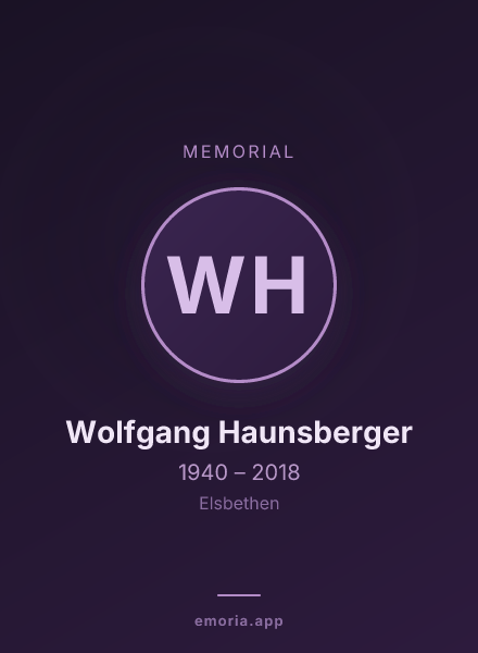 Memorial portrait of Wolfgang Haunsberger