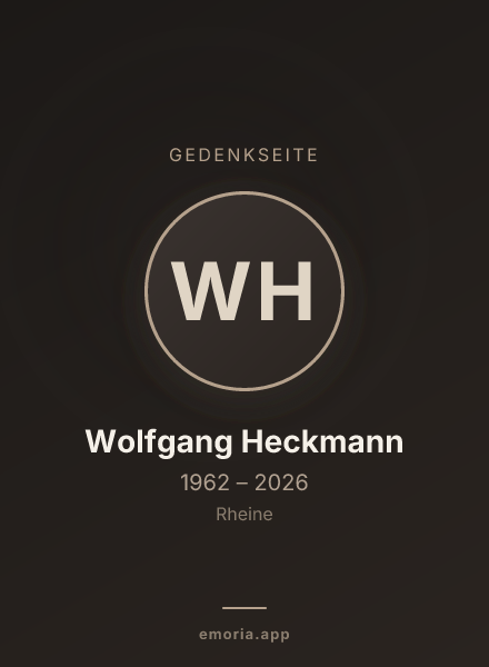 Gedenkportrait von Wolfgang Heckmann