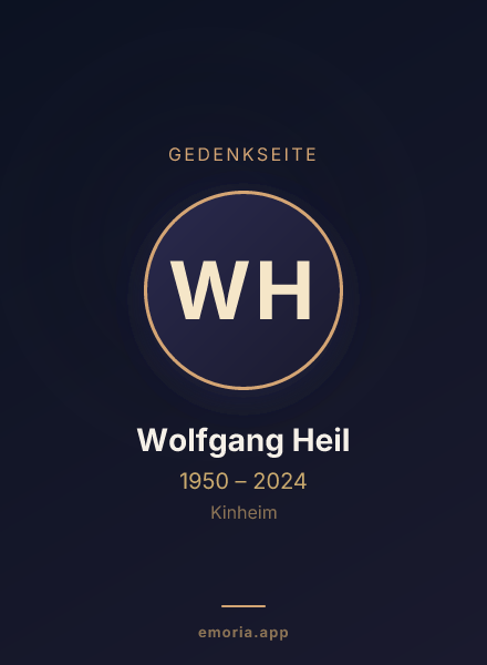 Gedenkportrait von Wolfgang Heil