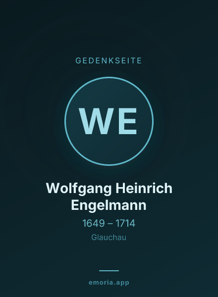 Gedenkportrait von Wolfgang Heinrich Engelmann