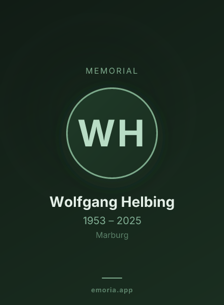Memorial portrait of Wolfgang Helbing