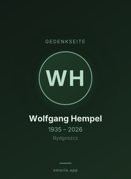 Gedenkportrait von Wolfgang Hempel