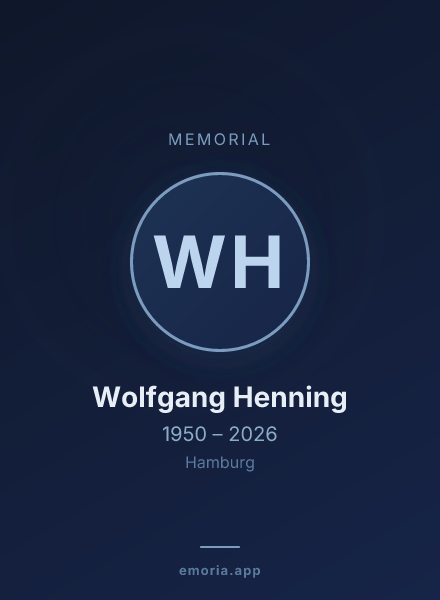 Memorial portrait of Wolfgang Henning