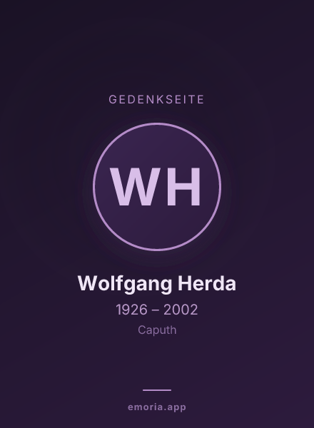 Gedenkportrait von Wolfgang Herda