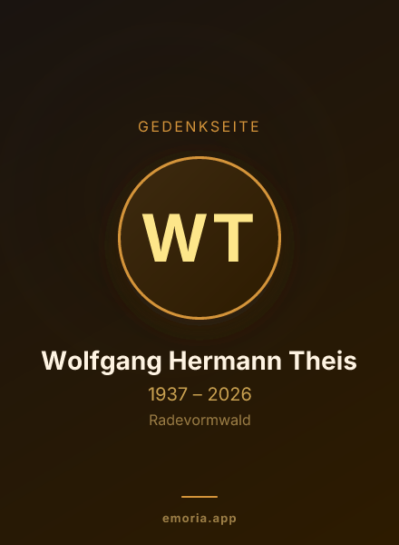 Gedenkportrait von Wolfgang Hermann Theis