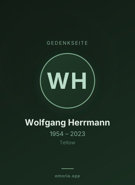 Gedenkportrait von Wolfgang Herrmann