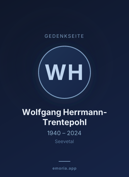 Gedenkportrait von Wolfgang Herrmann-Trentepohl