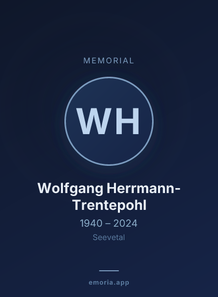 Memorial portrait of Wolfgang Herrmann-Trentepohl