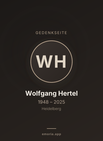 Gedenkportrait von Wolfgang Hertel