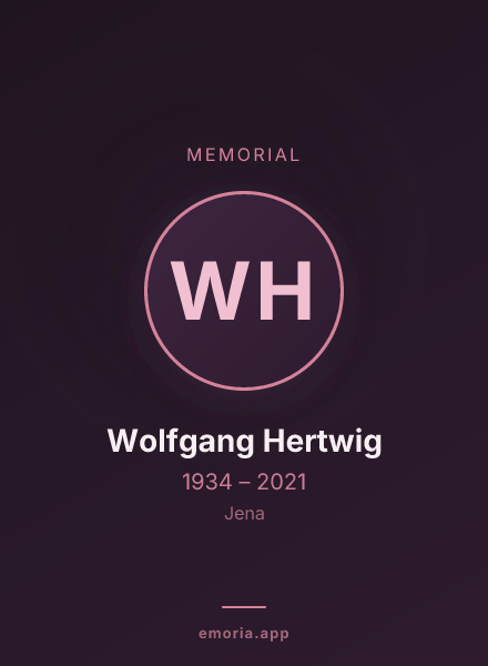 Memorial portrait of Wolfgang Hertwig