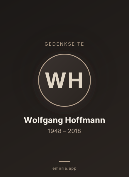Gedenkportrait von Wolfgang Hoffmann