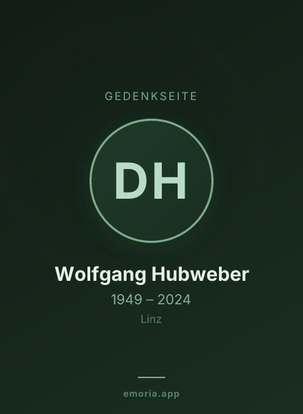 Gedenkportrait von Dr. Wolfgang Hubweber