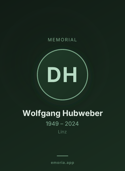 Memorial portrait of Dr. Wolfgang Hubweber