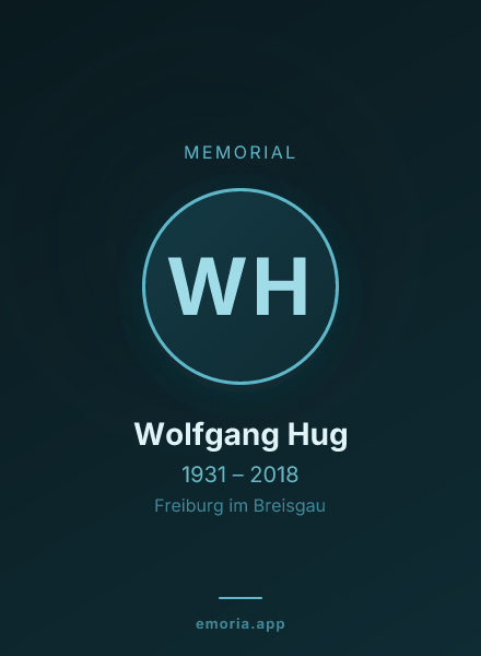 Memorial portrait of Wolfgang Hug