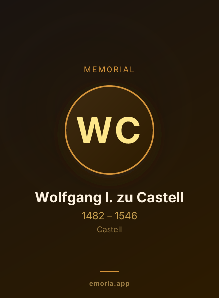 Memorial portrait of Wolfgang I. zu Castell