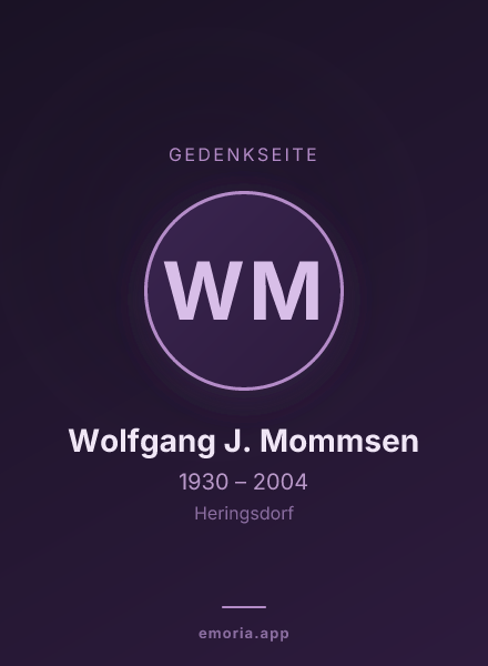 Gedenkportrait von Wolfgang J. Mommsen