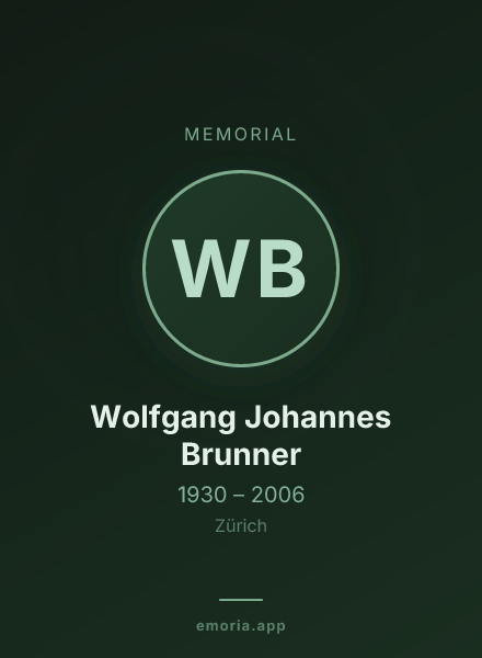 Memorial portrait of Wolfgang Johannes Brunner