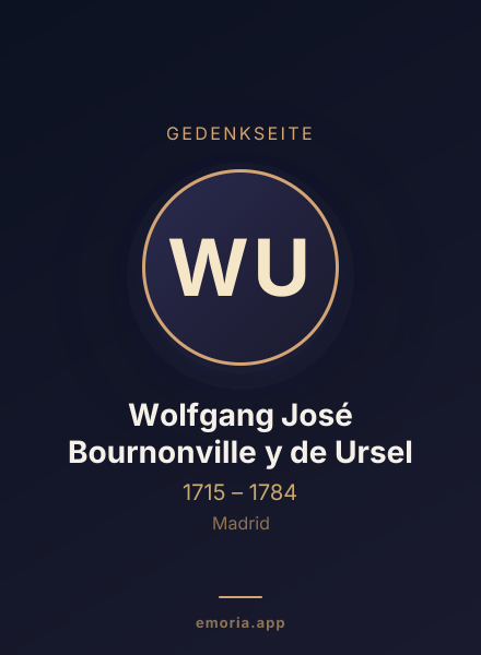 Gedenkportrait von Wolfgang José Bournonville y de Ursel