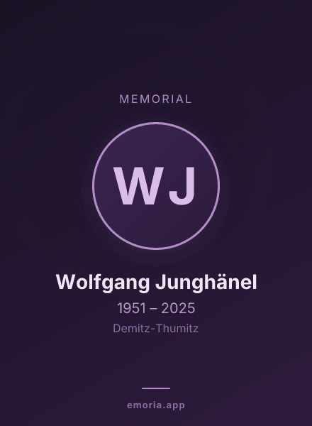 Memorial portrait of Wolfgang Junghänel