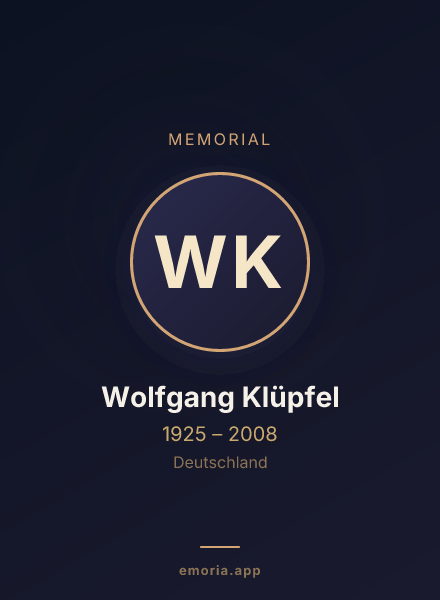 Memorial portrait of Wolfgang Klüpfel