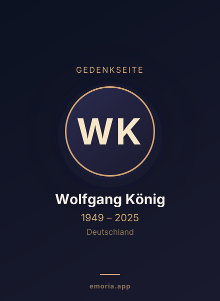 Gedenkportrait von Wolfgang König