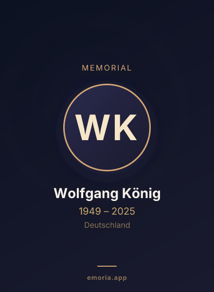 Memorial portrait of Wolfgang König
