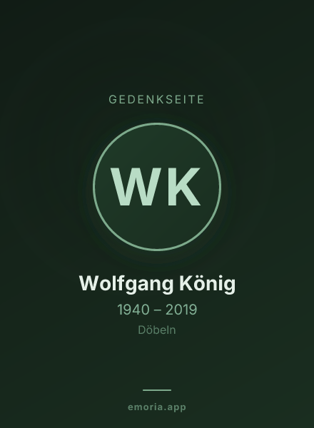 Gedenkportrait von Wolfgang König