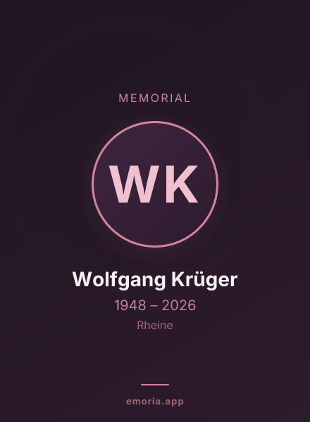 Memorial portrait of Wolfgang Krüger